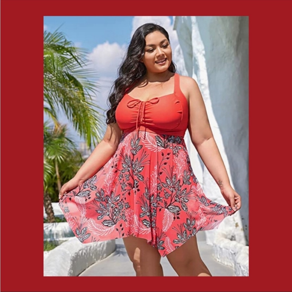 Daci Plus Size Two Piece Swim Dress